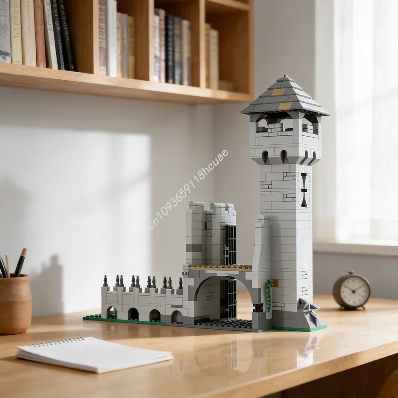 620pcs MOC Templar Tower Castle Lion Knights Model Building Blocks Architecture Toys Christmas Gifts DIY Creative Education Idea