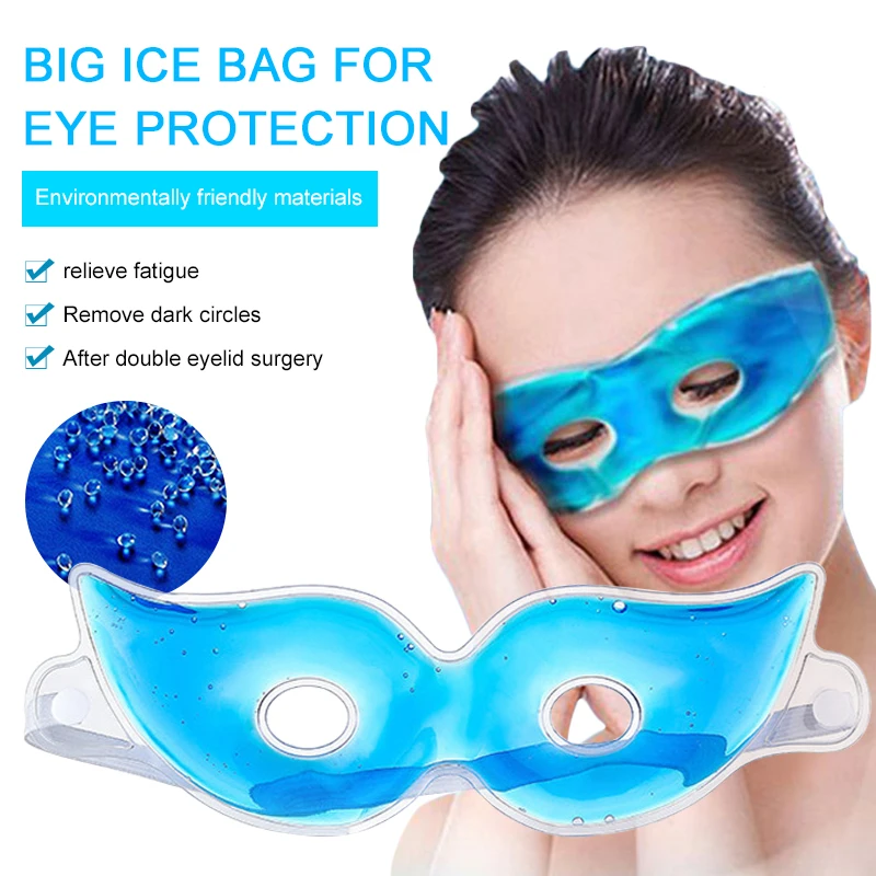 Masque pour les yeux en Gel pour l'élimination des cernes, soulagement de la Fatigue oculaire, refroidissement chaud et froid, soulagement apaisant, yeux fatigués et maux de tête, coussin relaxant, TSLM1