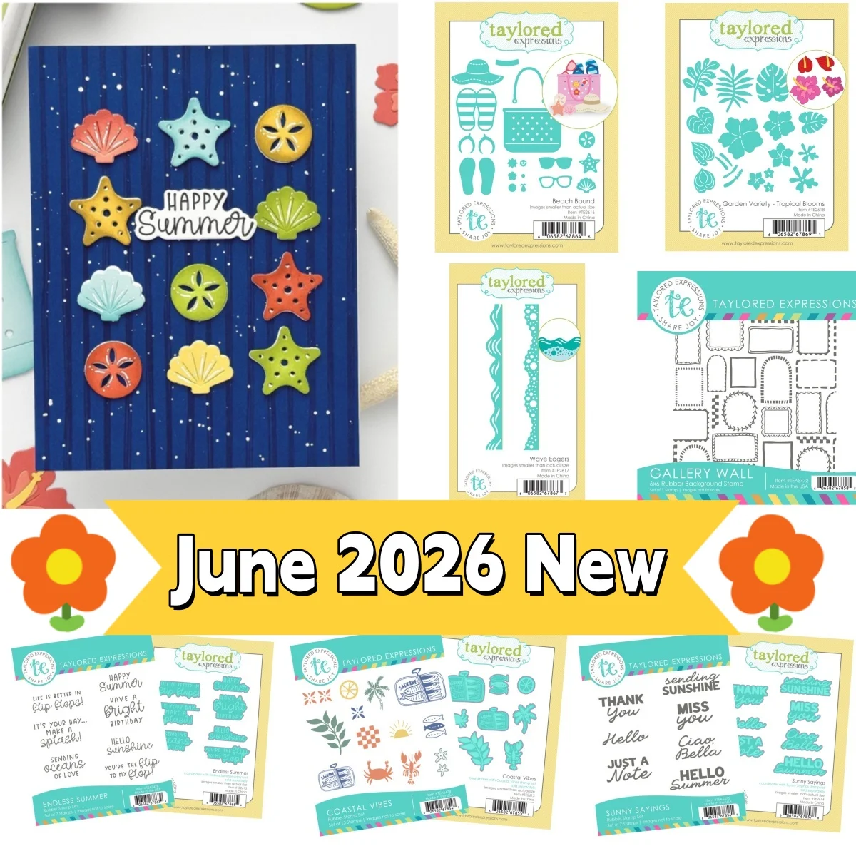 June 2026 New Tropical Blooms Coastal Sunkissed Summer Metal Cutting Dies Clear Stamps For DIY Greeting Card Scrapbook Craft