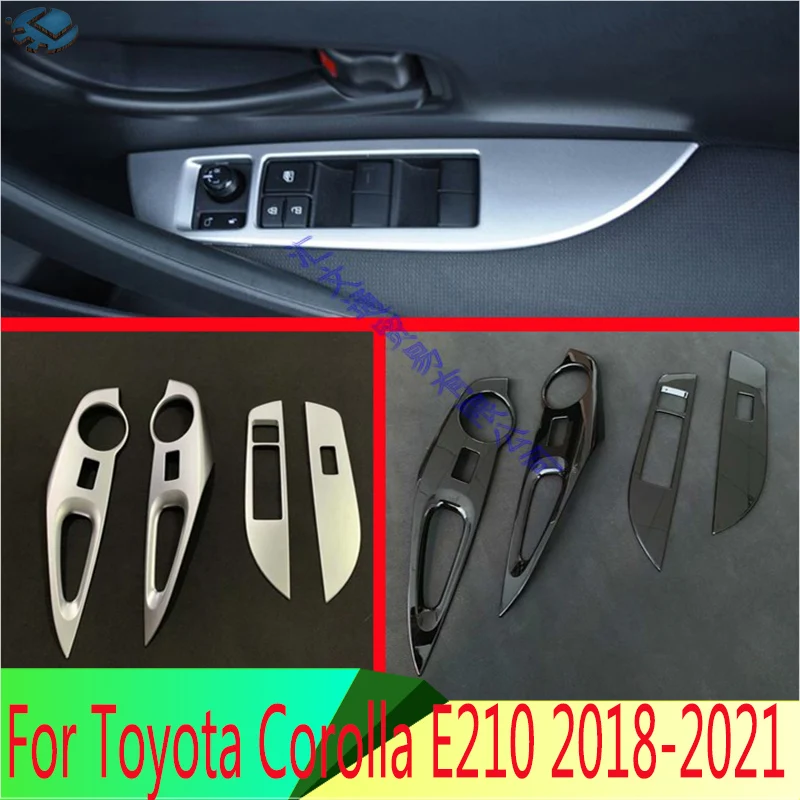

WELKINRY для Toyota Corolla Sport хэтчбек E210 2018-2021 ABS хром внутренний подлокотник дверной стеклоподъемник переключатель регулятор отделка