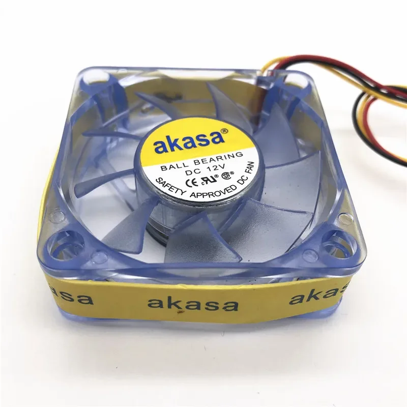 AKASA 60MM Ball Bearing Led Cooling fan  6CM 60*60*20MM Cooling fan DC12V 2.5W  computer case LED fan with 3pin