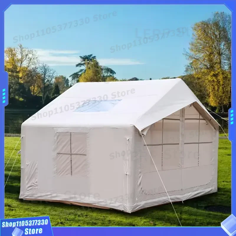 Spacious Inflatable Camping Tent UV Protection PE Floor Stove Jack Beach Picnic Relaxation Inflatable Tent