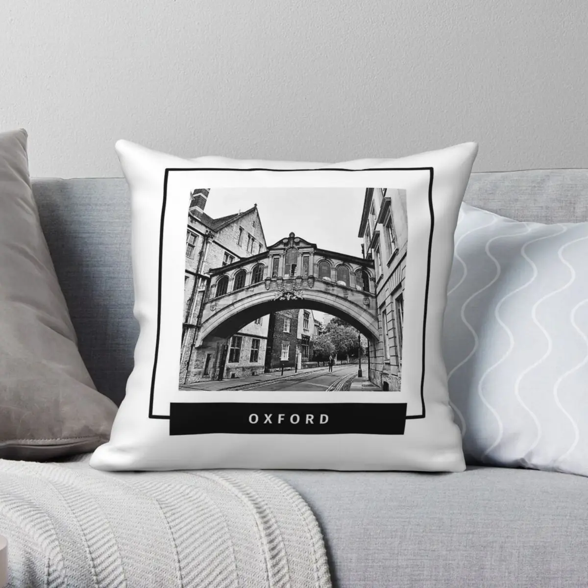 Bridge Of Sighs Oxford Square Pillowcase Polyester Linen Velvet Creative Zip Decor Room Cushion Cover Wholesale 18
