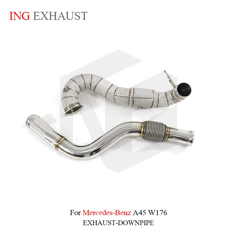 ING Catalytic Downpipe Performance exhaust for Benz AMG A45 W176 2.0t Engine Header Large Displacement Power Race Escape TOOLS