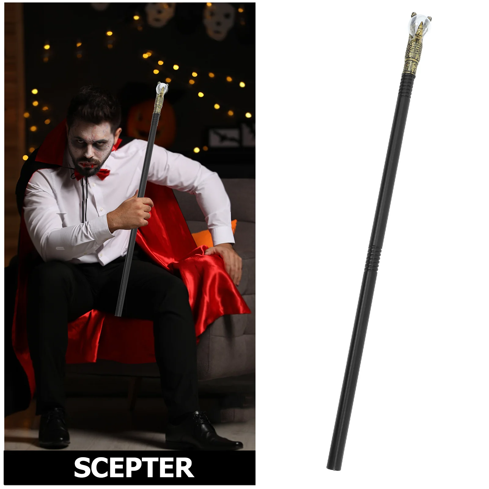 

1pcs Claw Walking Cane Punk Style Halloween Cosplay Prop Decorative Costume Accessory Party Supply Egyptian Cane Decor