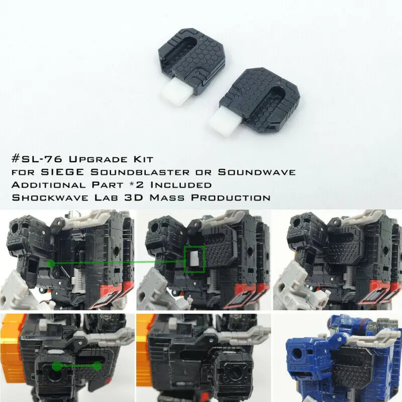 DIY Shockwave Lab Upgrade Kit para Transformação, SL-76, Soundwave, Sound Blaster, Acessórios para figuras de ação, 3D, em estoque