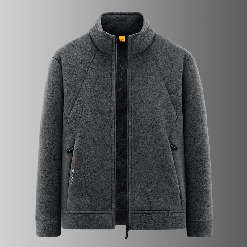 

Autumn And Winter Fleece Wool Jacket Men's Fleece Casual Loose Warm Windproof Hiking Camping Tactical Hunting Jacket Top