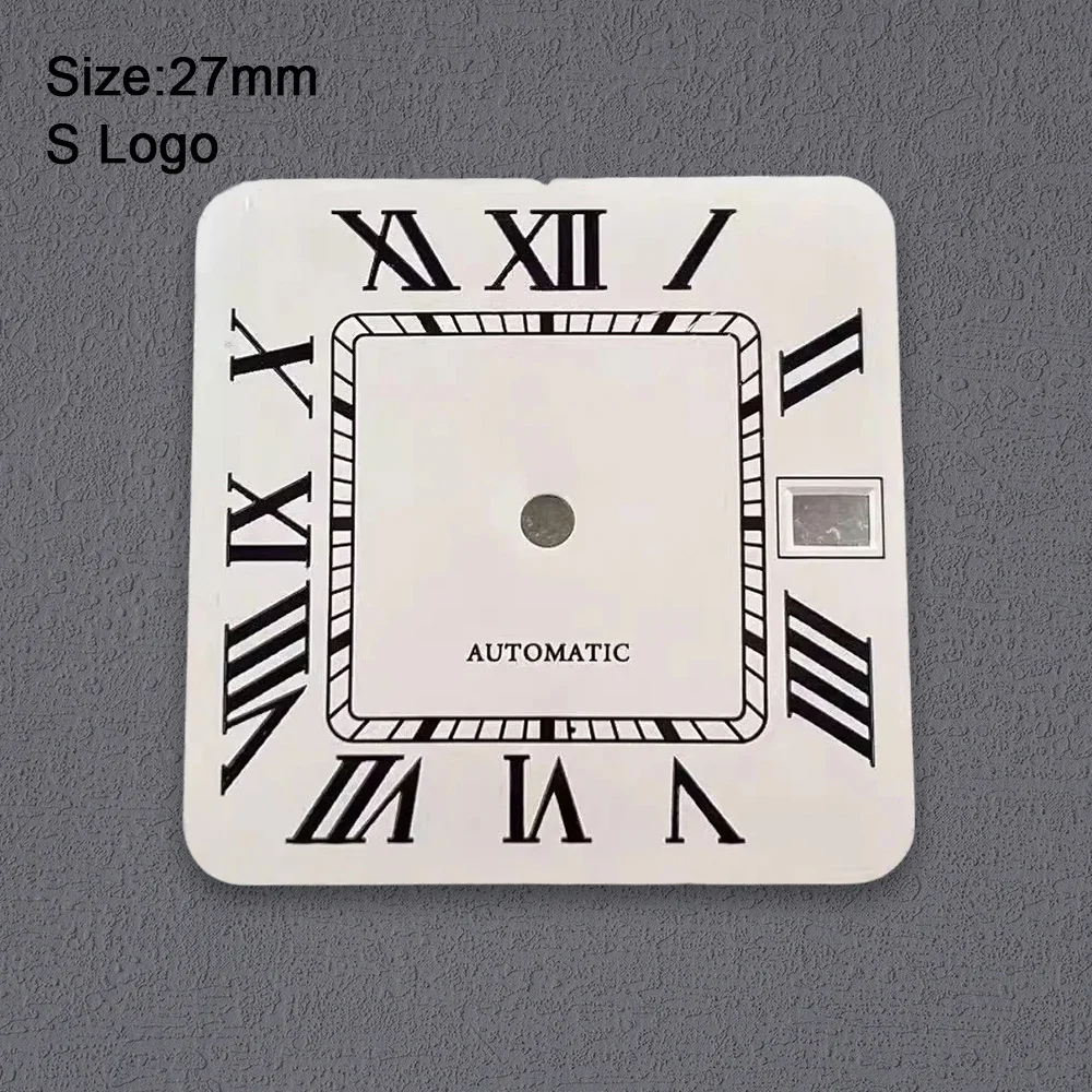High Quality 27mm S Logo Dial Square Roman numerals Suitable For NH35 Japanese Automatic Movement Watch Accessories Repair Tool