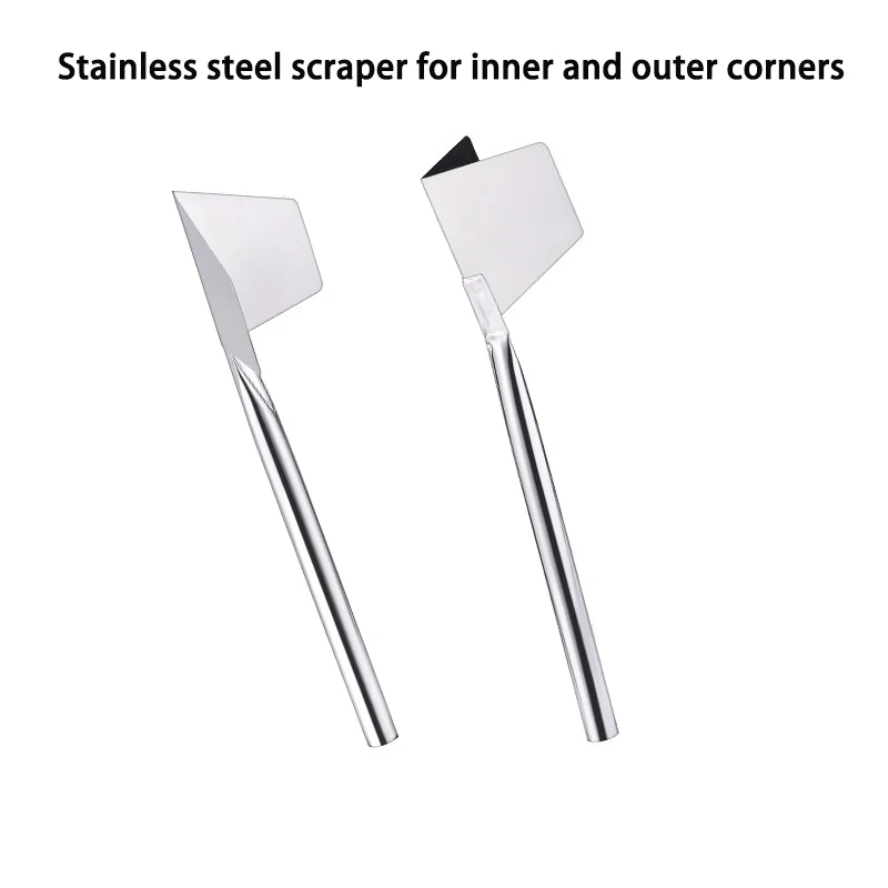 Stainless Steel Putty Knife Inner And Outer Corner Scraper Angle Puller Putty Scraping Plastering Painting Decoration
