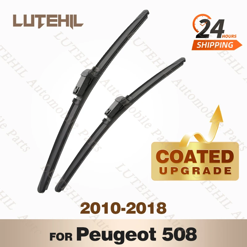 

LUTEHIL's Silicone Front Wiper Set For Peugeot 508 2010-2018 2011 2012 2013 2014 2015 2016 2017 coated windshield blade 26"+26"