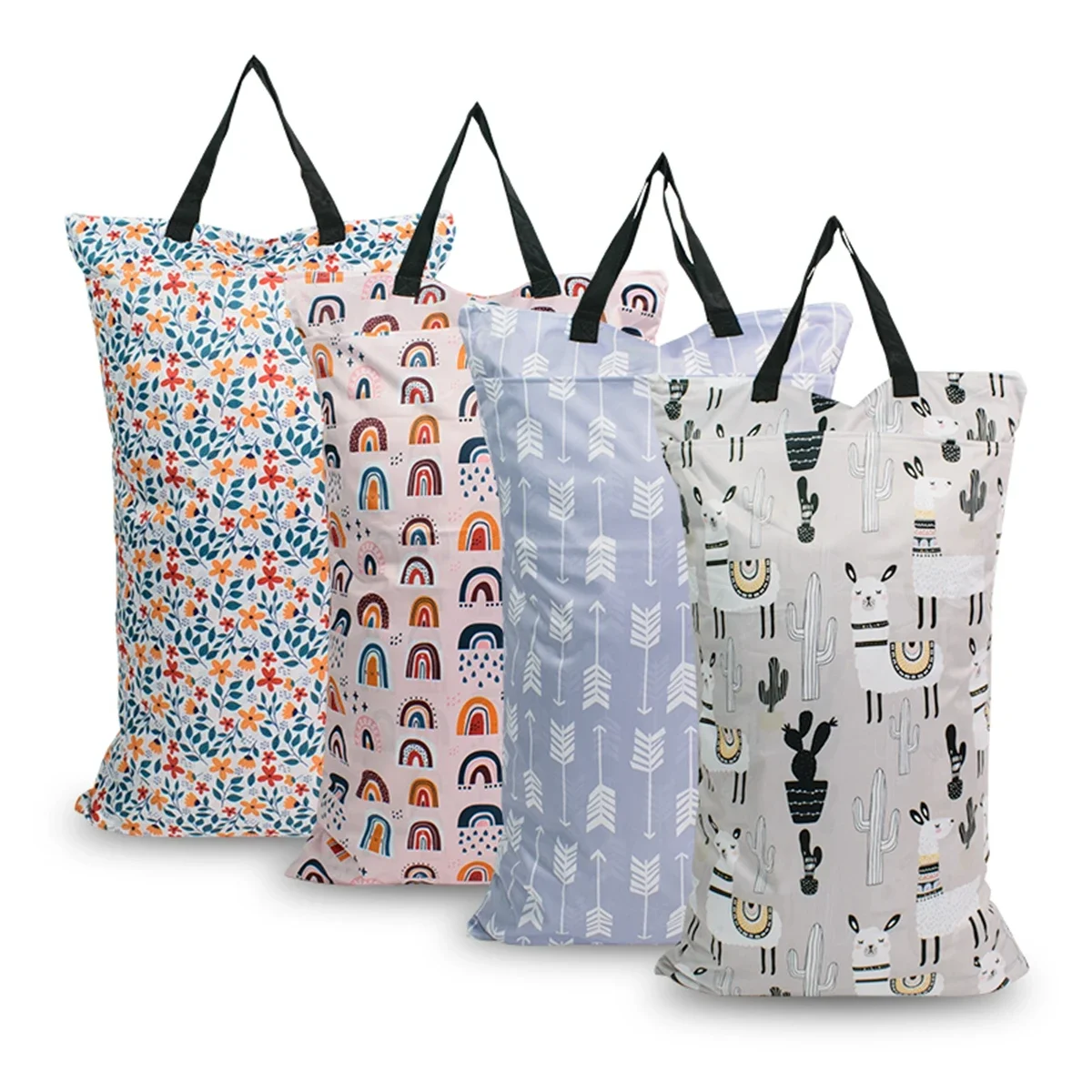 1Pc Pail Liner Lager Size Polyester PUL Waterproof Baby Bags 40*70cm Big Size Double Packet Diaper Wet Bag