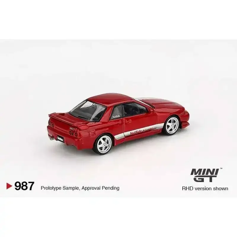 Minigt em estoque 987 1:64 nissan skyline gtr r32 véu de combate C-I gem vermelho diecast modelo de carro coleção brinquedos