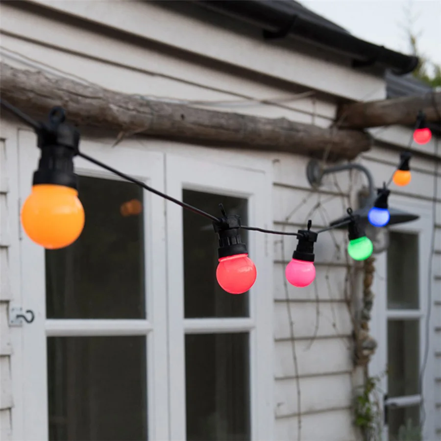 2022 New 10/20 LED G50 Ball Bulbs Fairy String Lights Waterproof Christmas Garland Lights Outdoor for Party Wedding Garden Decor