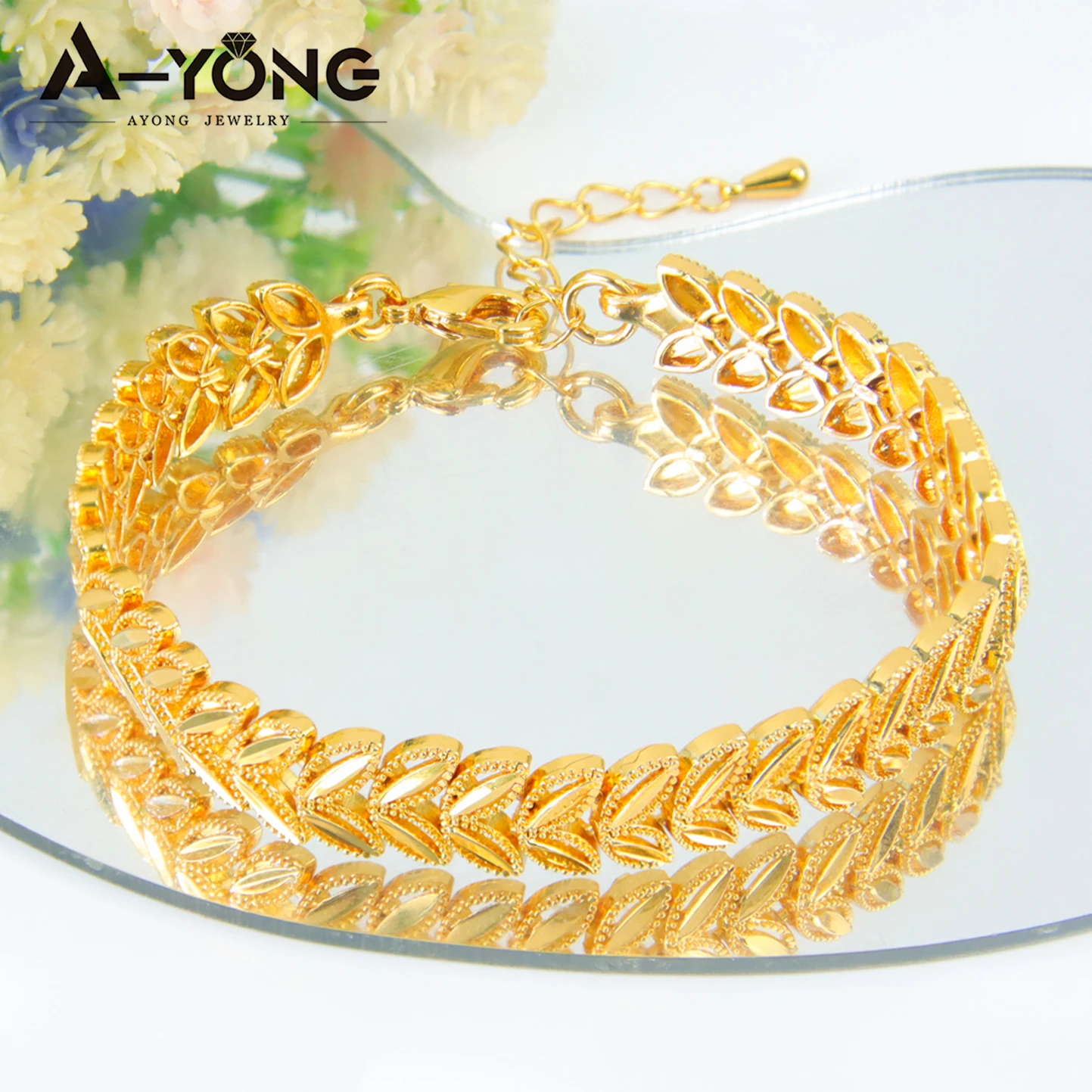 Luxus Dubai Hochzeit Schmuck Set 24k Gold Überzogene Oman Braut Quaste Halsketten Armband Ohrringe Nigeria Frauen Vintage Schmuck – Detail 9