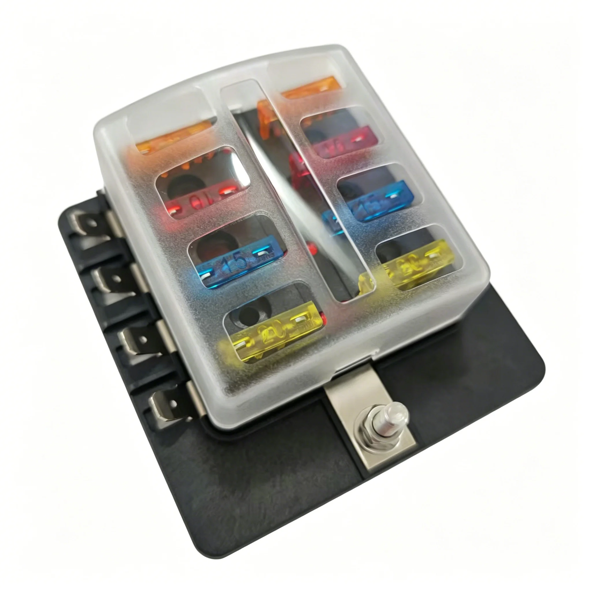 

Auto Car 8 Way Blade Fused Block Universal Marine Track Fuse Holder Box Connector Switch With Indicator Light 12V 24V 32V
