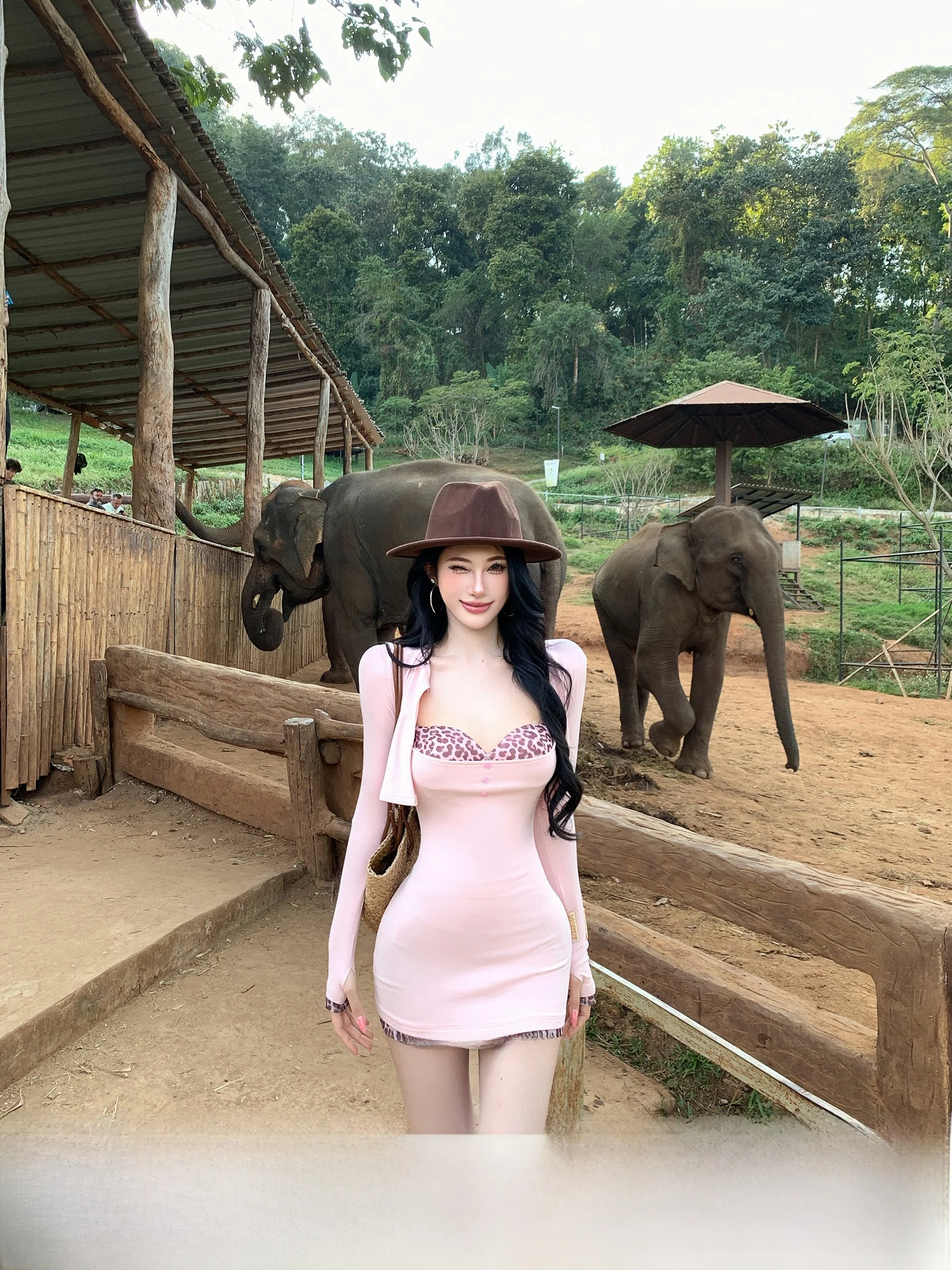 

Розовое платье-боди с леопардовым принтом и вставками, женское, новинка ранней весны, кардиган-юбка Pure Desire, сексуальное, для свиданий, Ciwalk