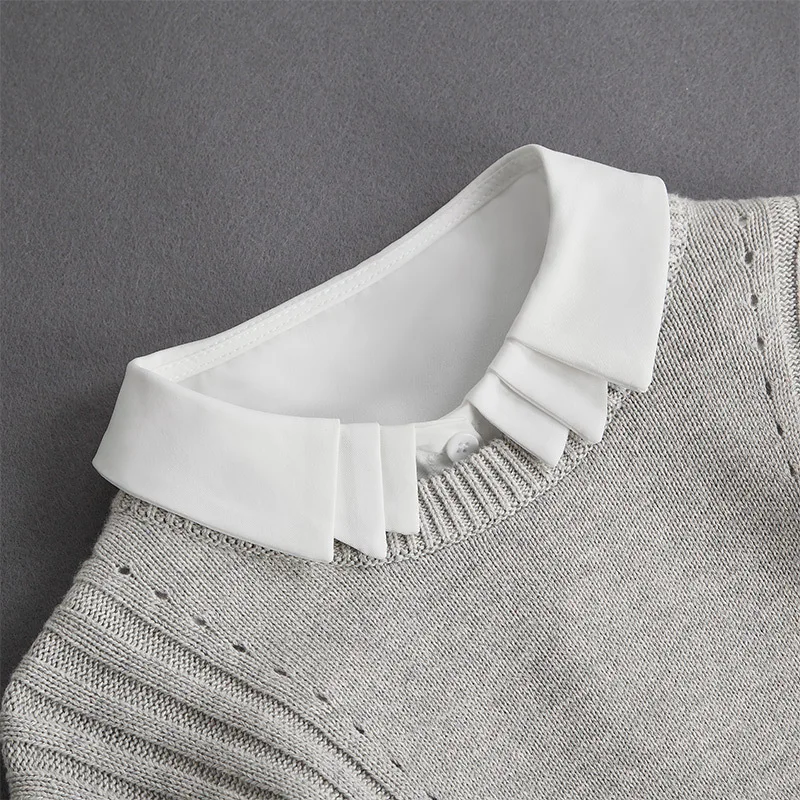 Ladies' Versatile Simple Style Fake Collar, Princess Pleated Decoration for Sweaters and Shirts