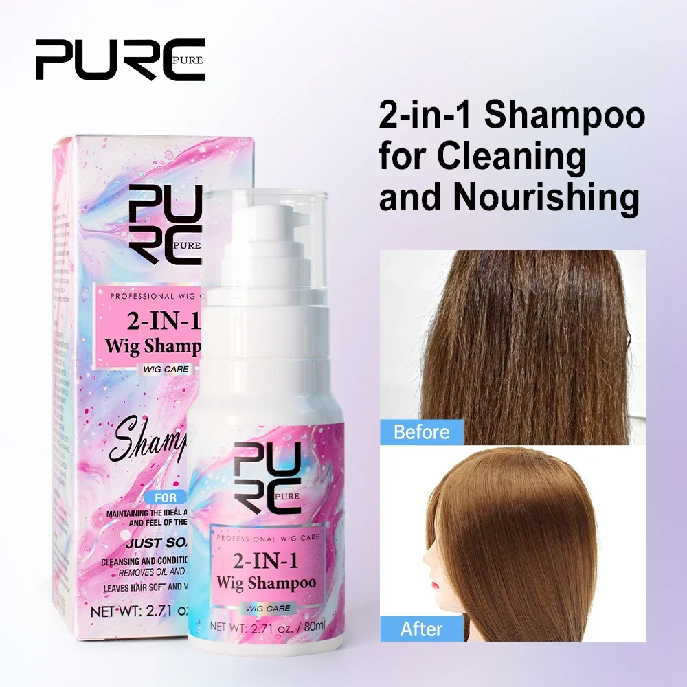 

PURC 2-IN-1 Professional Wig Shampoo Sulfate-Free for Synthetic & Human Hair - Long-Lasting Fragrance Hair Care Products
