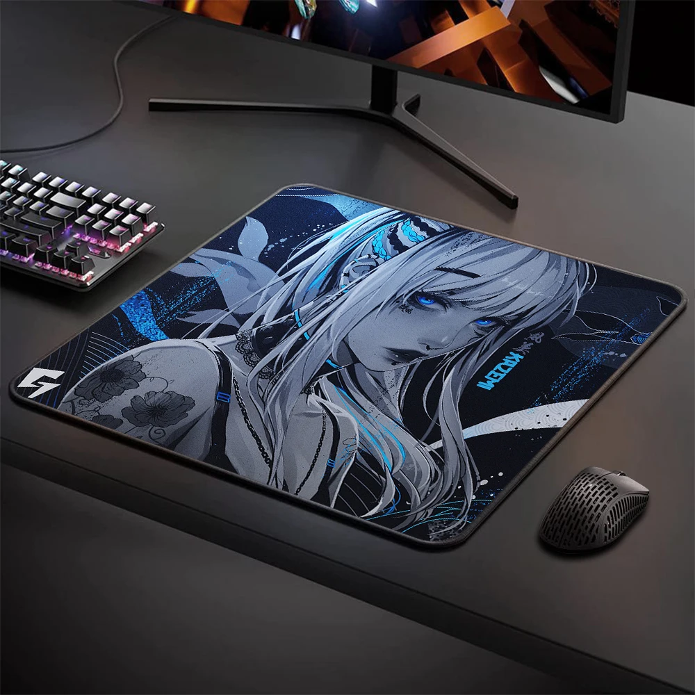 kazemi Gaming Mouse Pad Anime Rubber Computer Desk Mat 45x40CM E-Sports Mouse Pad Gamer Professional Balance Mouse Mat Table Mat