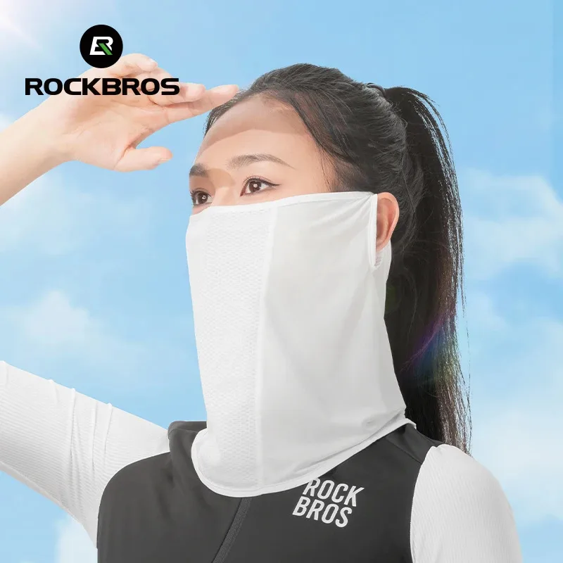 

ROCKBROS Sports Face Cover Summer Cycling Masks Ice Silk Bicycle Mask Face Scarf Neck Cover Hiking Balaclava Breathable Bandana