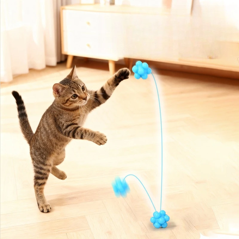 Katzenspielzeug, polygonaler elastischer Ball, neckender Katzenball, hochelastischer Spielzeugball, Katze, Selbstvergnügen, Entlastung, Haustierspielzeug