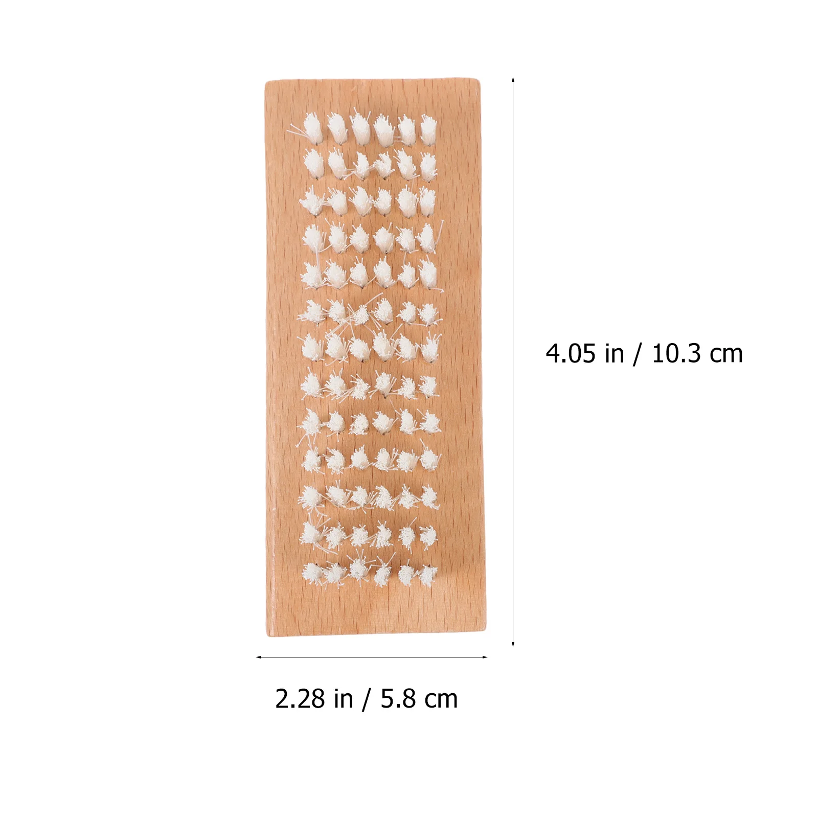 

High Sided Nail Brush for Hands Feet Cleaning Compact Size Wooden Handle Nylon Bristles Manicure Tool Fingernail