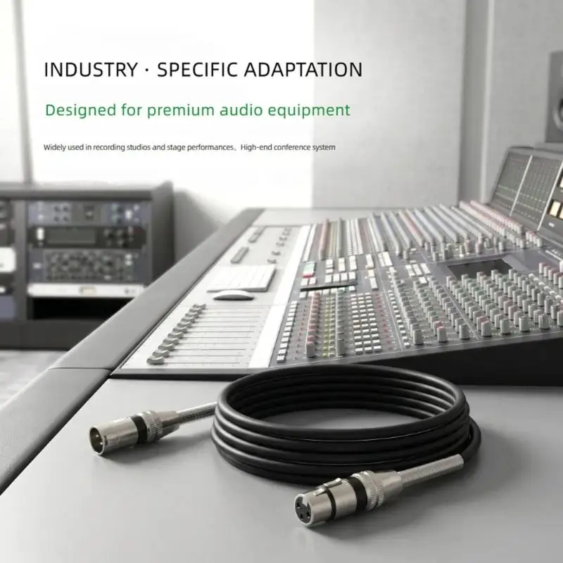 Q6PA XLR Male to Female Cable, 3 Pin Cord with Metal Housings and Spring Strain Relief for Speaker Stage Use