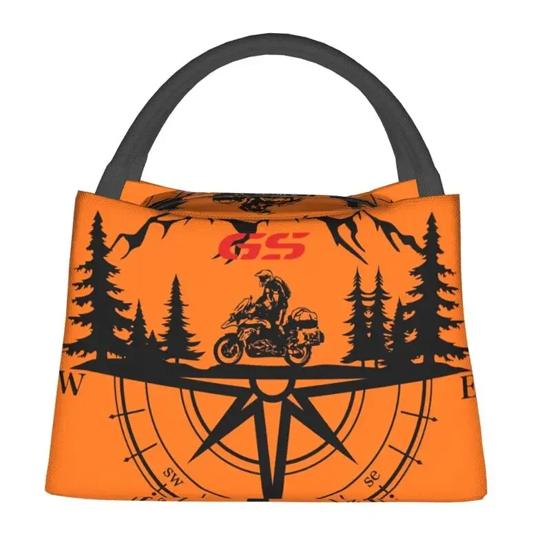 Mountain Adventure GS Motorbike Compass Explore Insulated Lunch Bags for Work Office Resuable Thermal Cooler Lunch Box Women