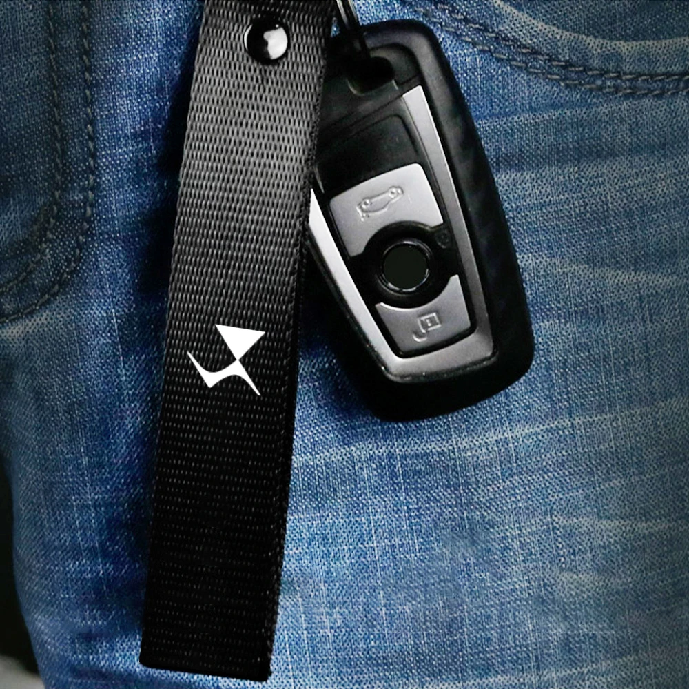 Car Nylon Logo Keychain Ribbon Keyring Keychain for Citroen DS C1 C2 C3 C4 C4L C5 C6 C8 VTS DS3 DS4 DS5 DS6 DS7 Saxo - view 5