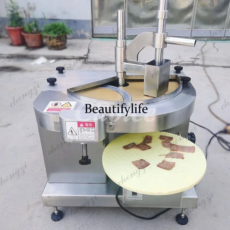 AB AB02 Electric 220v Comercial Bacon Deli Meat Slicer Maker Stainless Steel Root Vegetable Slicing Machine Support Thickness Ad