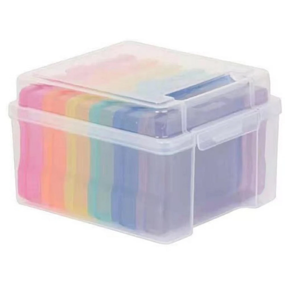 Convenient Photo Organization Box Set  Sturdy Transparent Plastic Storage Box for 600 Photos  for Crafts and Stationery