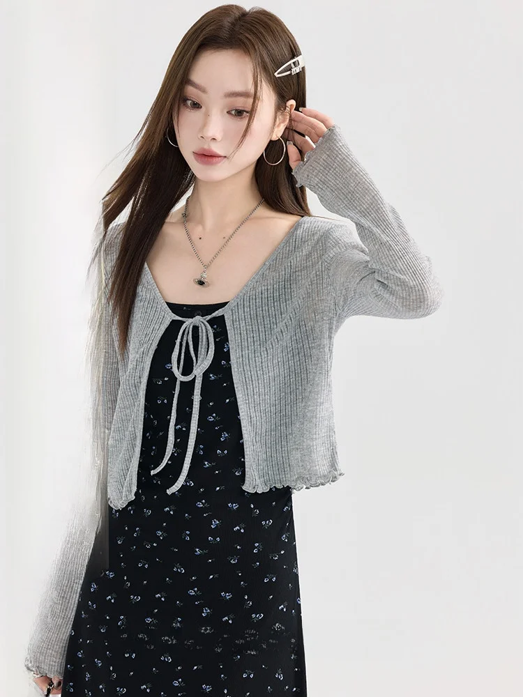 

Mii Xiaoke ey, верхняя одежда с защитой от солнца, кардиган, женский летний длинный све, шило, накидка, тонкий, милый, сладкий,