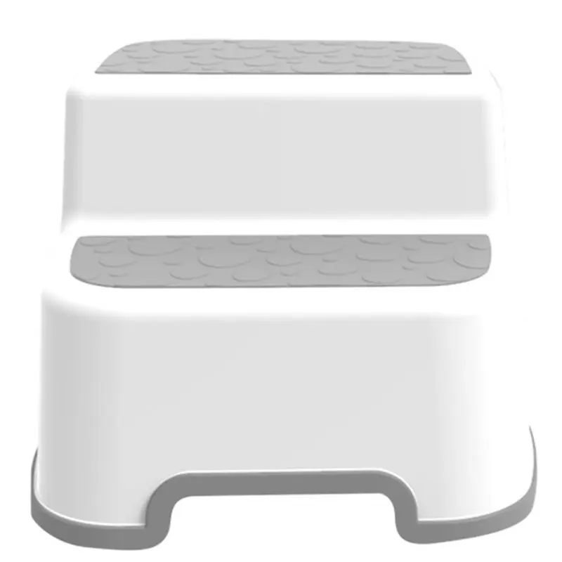 B08B-Household Kids Safety Step Stool 2-Tier Non-Slip Foot Ladder Portable Helper For Bathroom Sink
