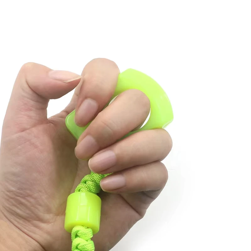 1Pc Outdoor Car Survival EDC Tool Protect Knuckles Luminous Ring Bage Pendant Keychain Hand Decoration Self Defense Accessories view 2