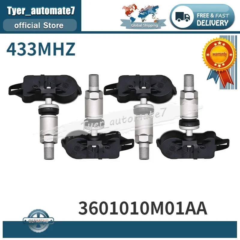 

TPMS Tire Pressure Monitoring System Sensor 3601010M01AA 360101-0M01AA 433MHz For ChangAn CS15 CS75 CS95