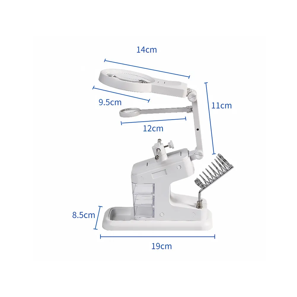 10 LED Light Helping Hands Soldering Station Fully Adjustable Desk Magnifying Glass Soldering Stand Kit for Electronic Repair