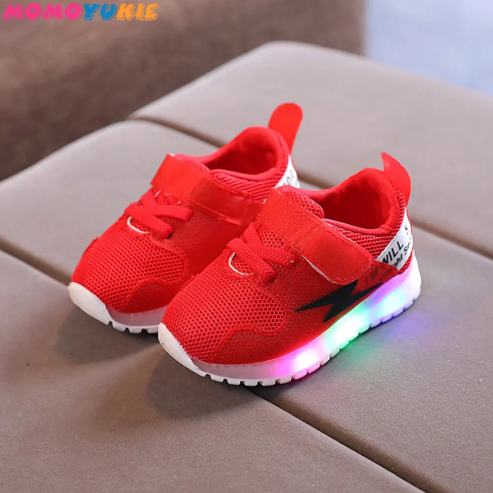 Size21-30 Led Gradient Color Sneakers for Children 2022 Kids Casual Running Sneaker Luminous Sole Glowing Up Shoes Girl Boy Kids