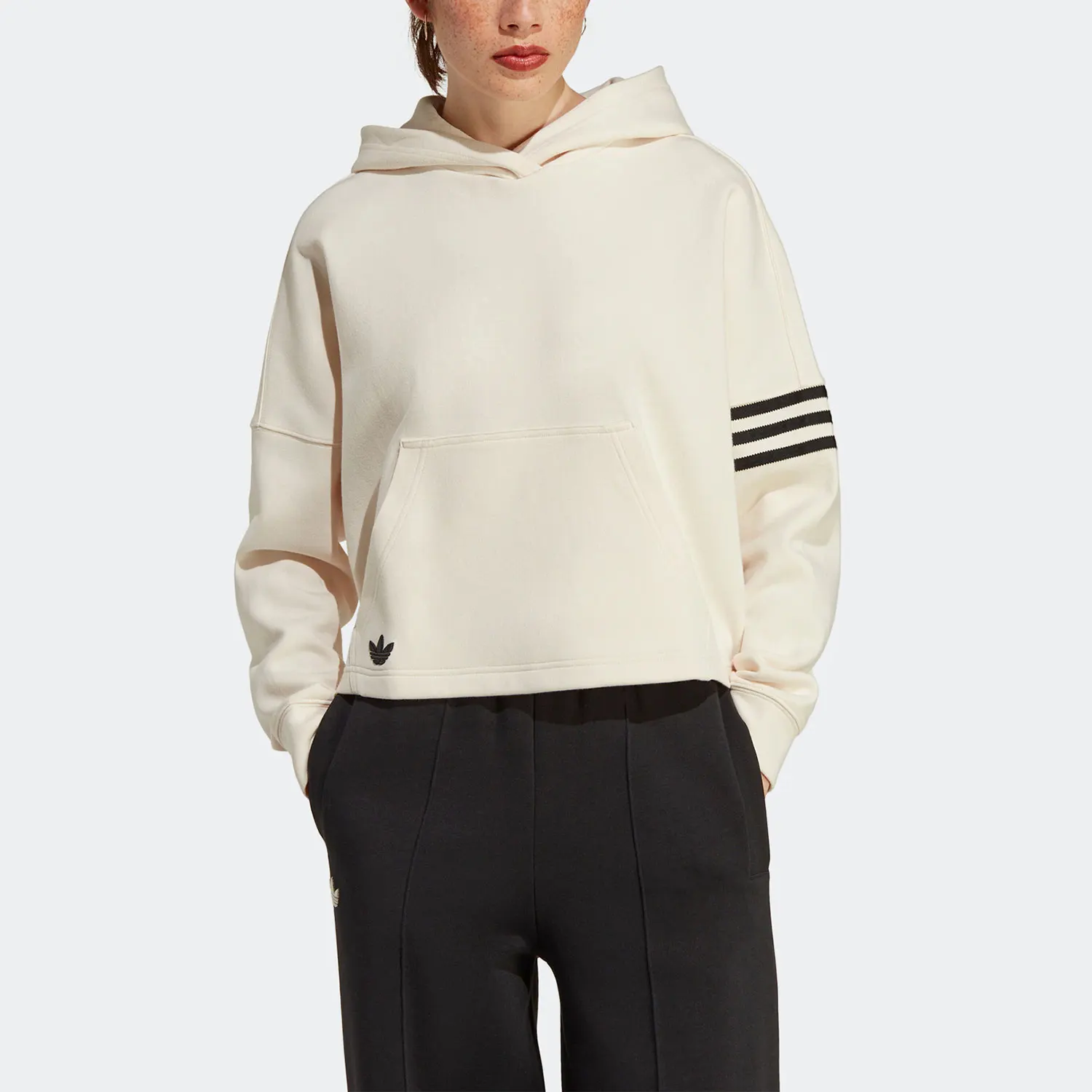 

Adidas genuine Originals Women's Knit Casual Loose Hoodie IB5921