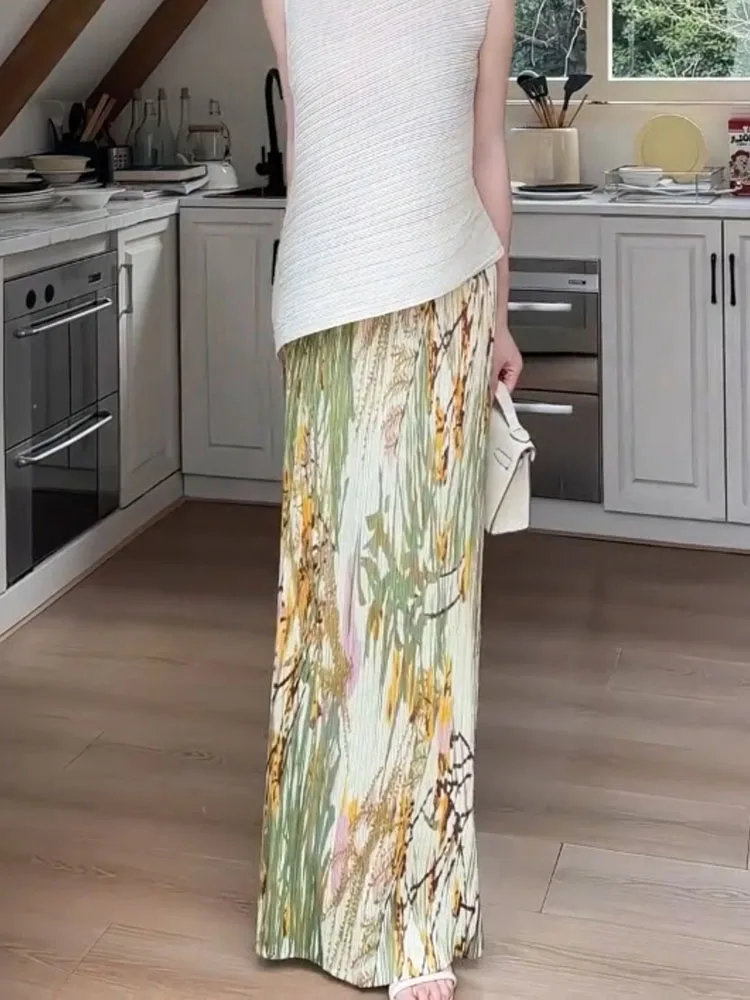 

Design Sensation Dra f Skirt Mid-Length Wraparound Ethnic Sle Summer New Arrival Women's Skirts