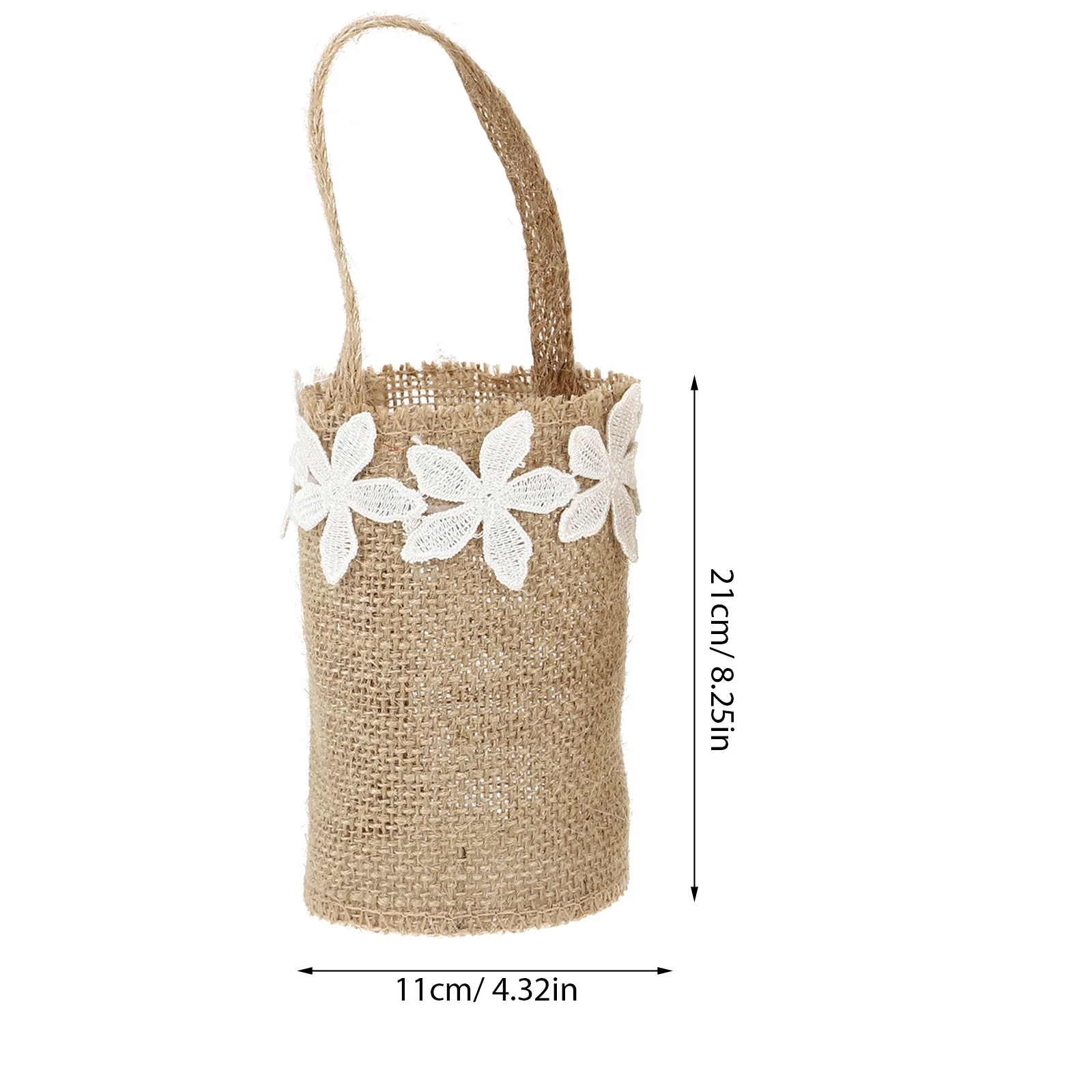 

3Pcs Natural Linen Burlap Baskets Storage Modern Home Decor Flower Petals Candy Organizer Gift Burlap Baskets