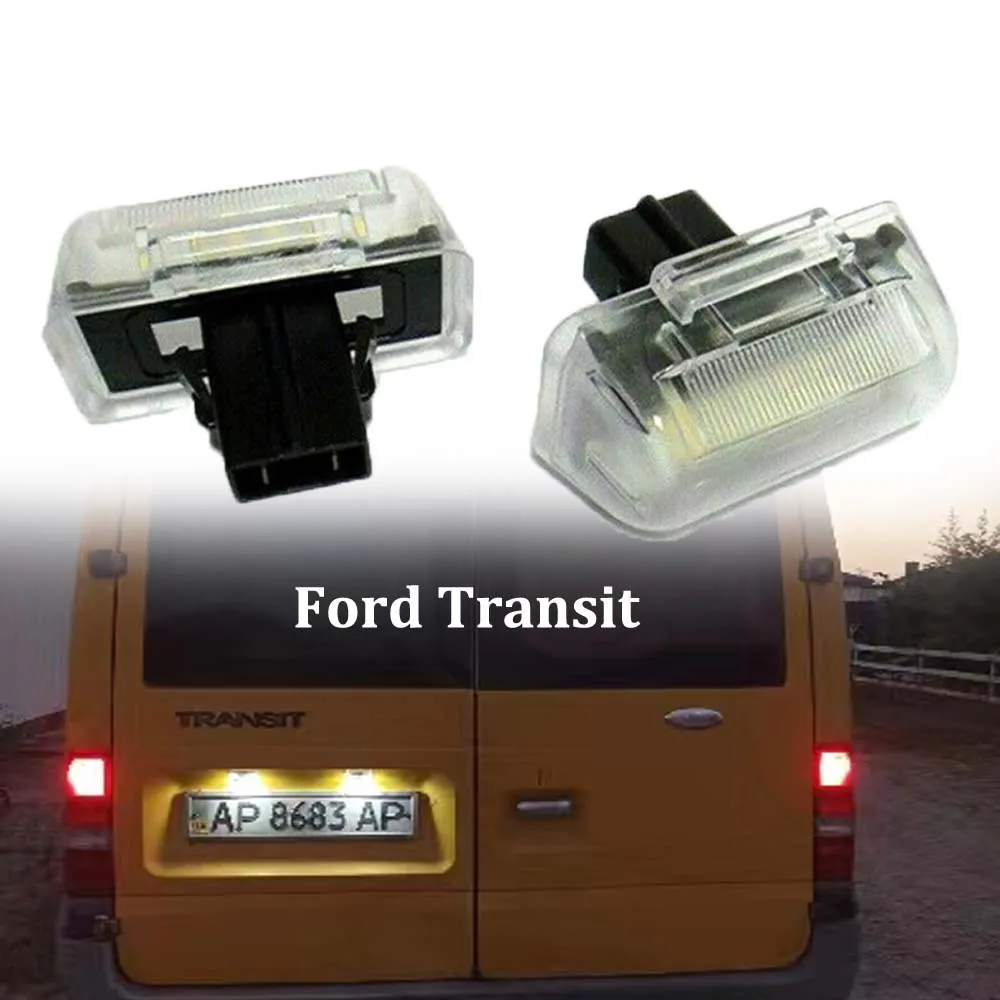 

2Pc For Ford Transit MK6 MK7 1985 1986 1987-2013 For Ford Transit Connect 2002-2013 OEM#4388111 LED License Number Plate Light