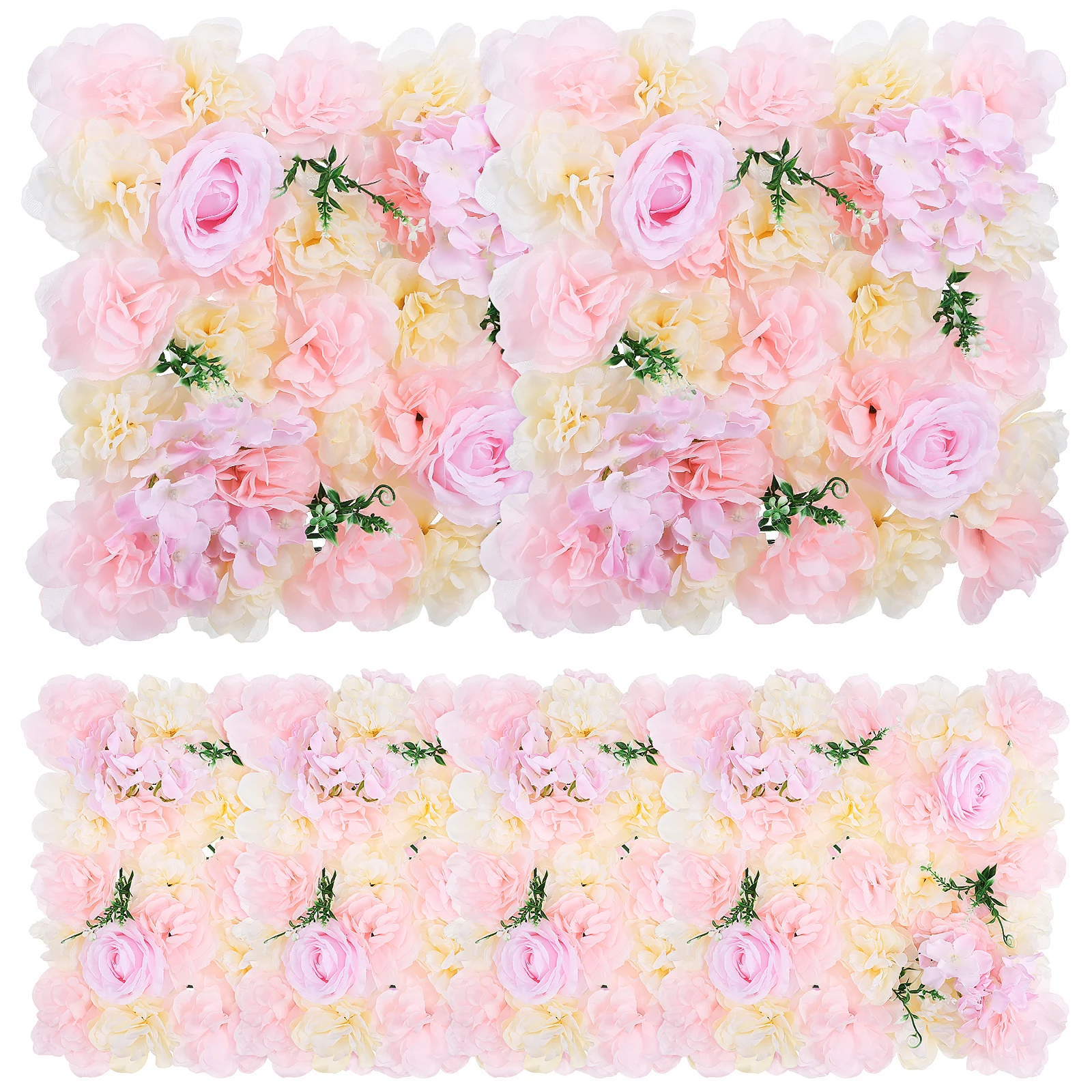 

6 pcs Artificial Wedding Flowers Decor Faux Silk Flower Wall Decor Floral Arrangements Backdrop Spring Home Event