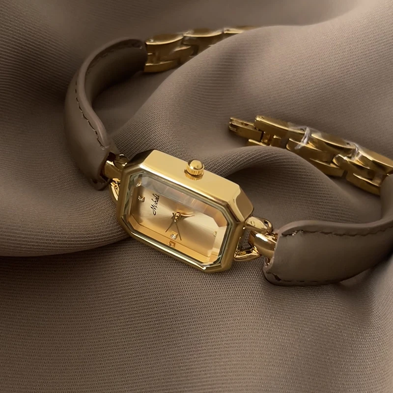 

Elegant Women'S Watch New Style Understated Luxury Design Retro ChainDelicate Rectangular Watch For Women, Trendy Women'S Watch.
