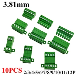 固定穴付きネジ留め式端子台コネクタ,ピッチ3.81mm,エアバットタイプ,28-16awg,2p-12p,10個