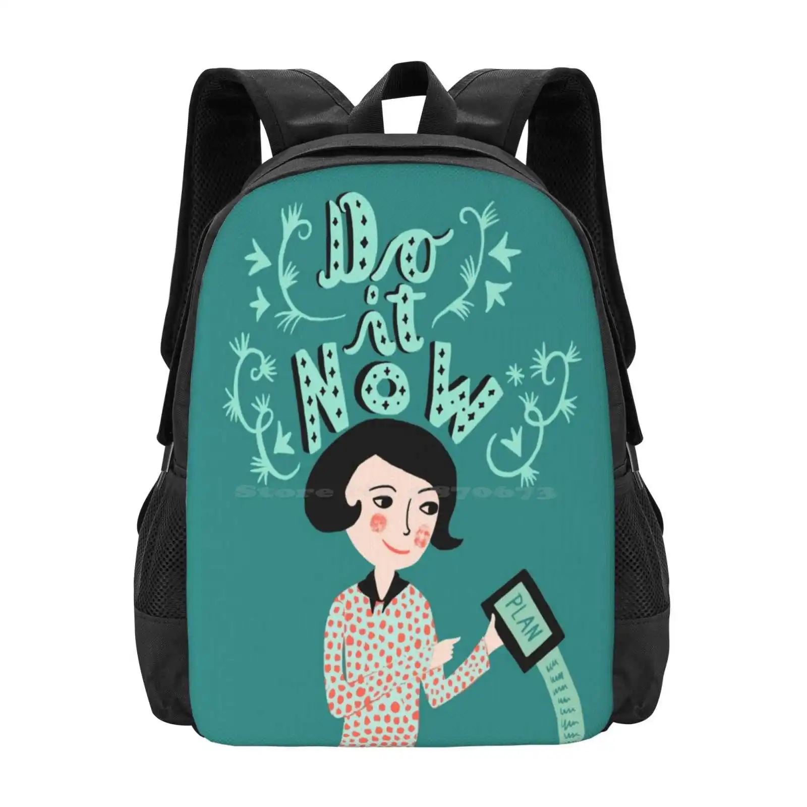 Do It Now Hot Sale Schoolbag Backpack Fashion Bags Woman At Work Working Secretary Assistant Office Job Plan Todos Mrs