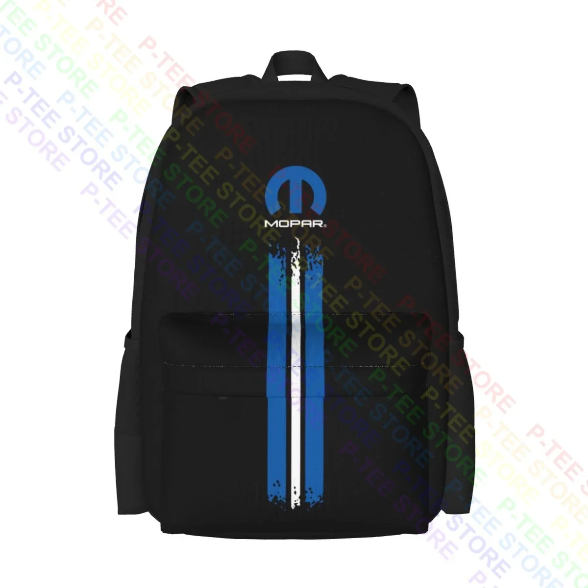 Mochila Mopar M W Grande Capacidade, Azul, Branco, Listra Esquerda, Impressão de Logótipos, Treino, Impressão 3D, Mochilas