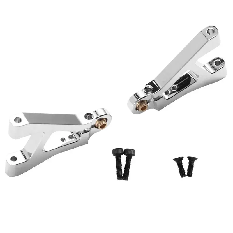 A63T-para MJX 1/14 escala RC coche actualización Kit de brazo oscilante inferior delantero-accesorios en plata (modelos 14301, 14302, 14303, 14304)