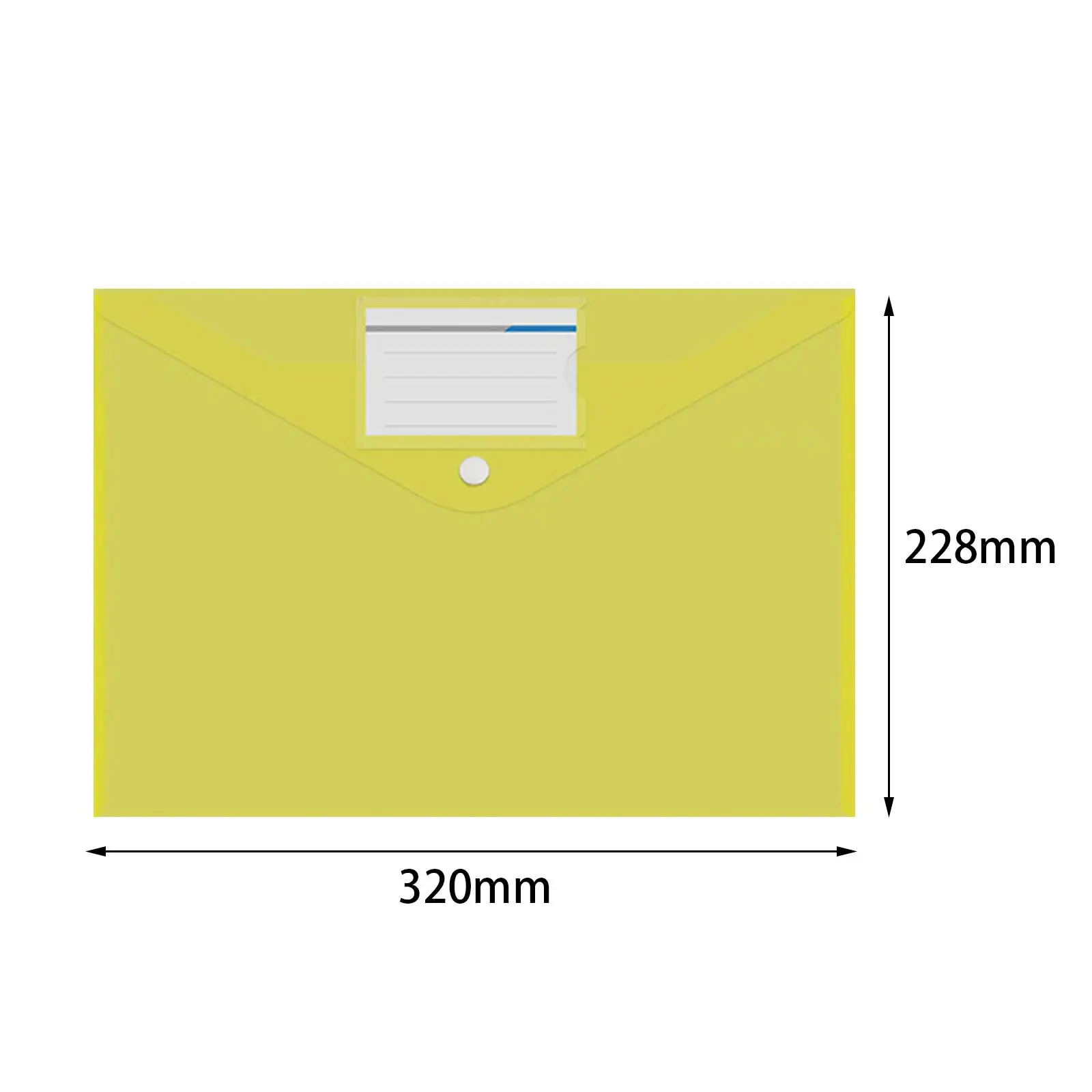 10Pcs File Folder Waterproof Dustproof Snap Button Closure A4 Folders Wallet File Envelopes for Cards Passports Photo Paper Home