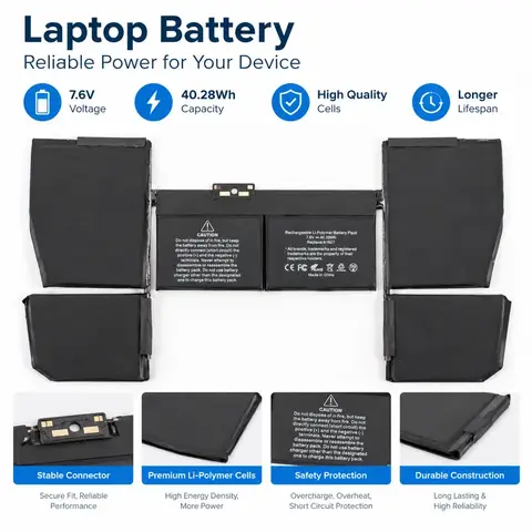 Replacement Laptop Battery A1527 Compatible with MacBook Pro 12 A1534 2015 2016 Notebook Battery