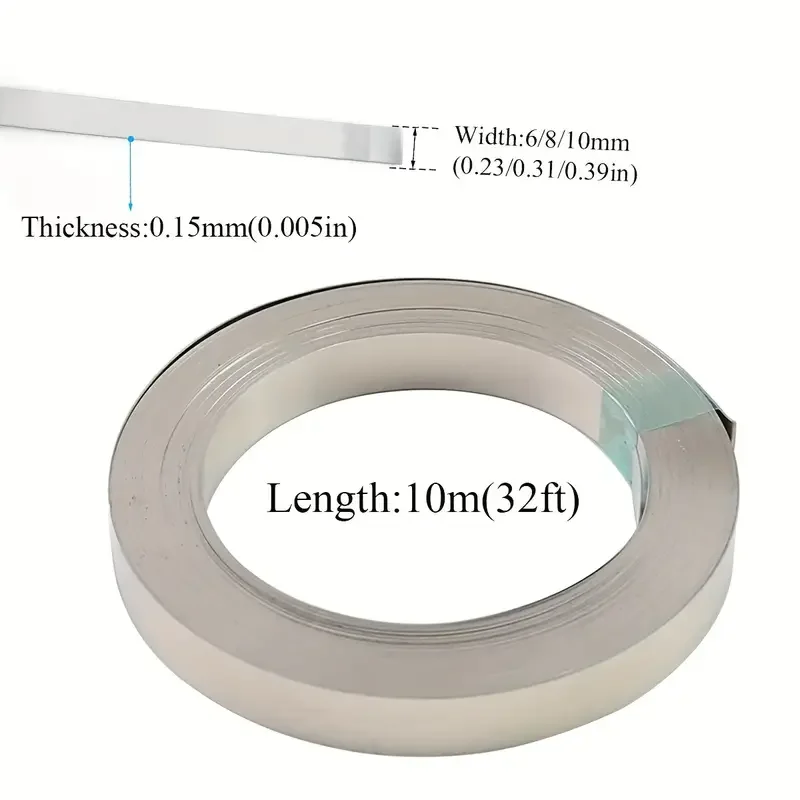 1pc Nickel Strips 18650 Li-ion Battery Nickel Sheet Plate Nickel Plated Steel Belt Strip Connector Spot Welding